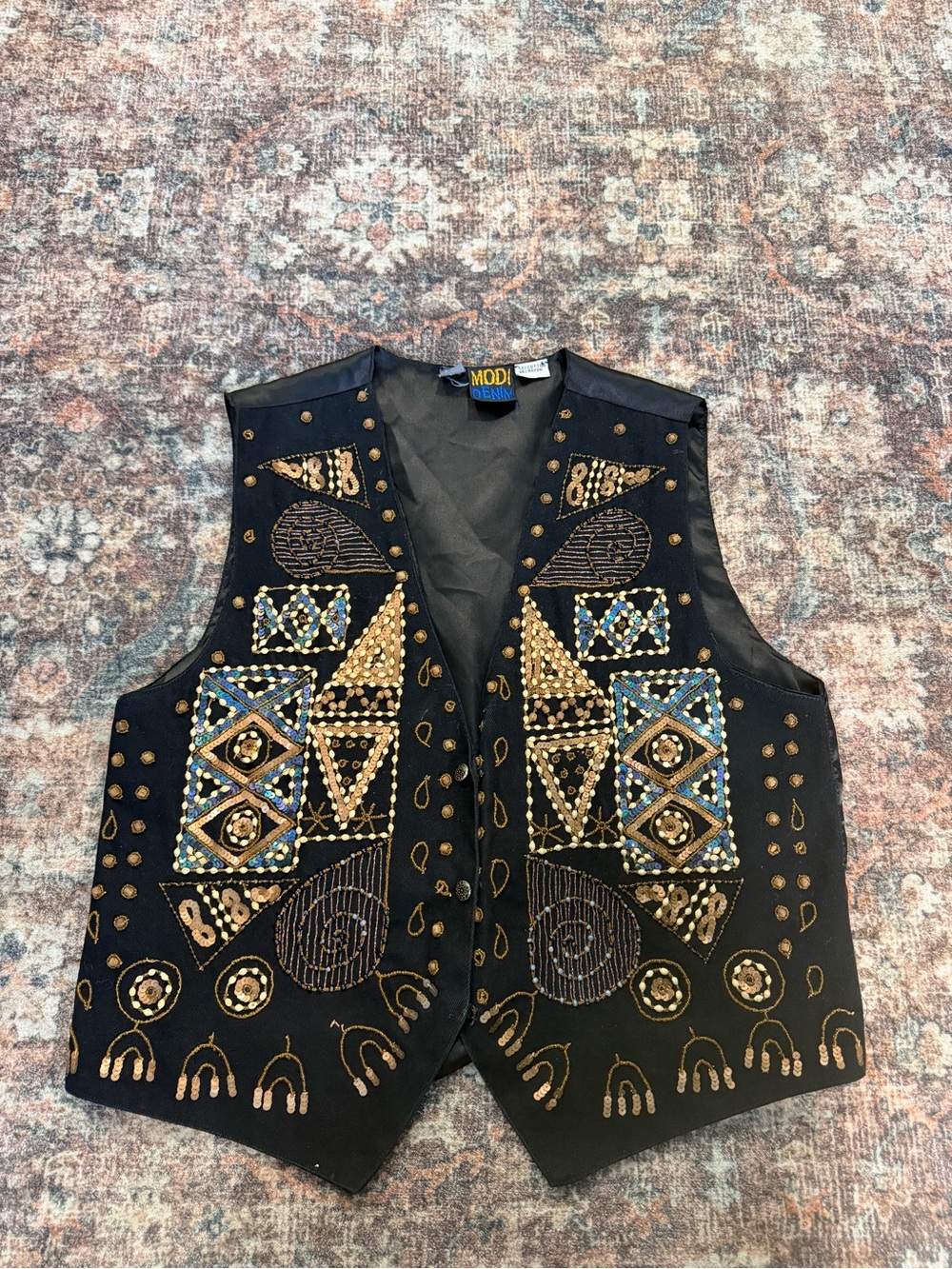 Vintage Modi Denim Womens Vest Size 10–12